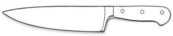 סכין שף עם Full Bolster